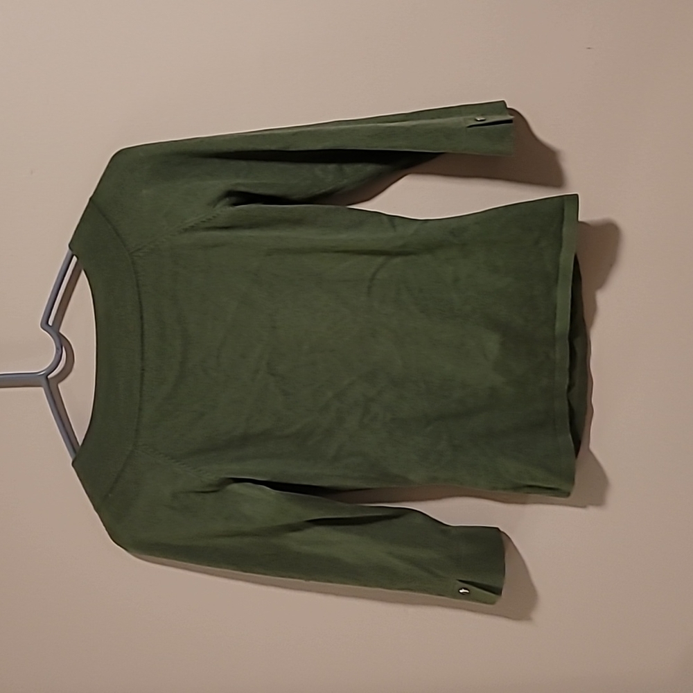 Green scoop neck sweater